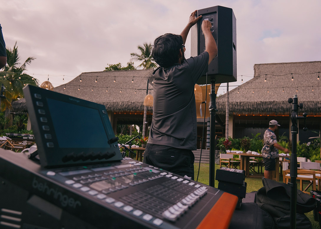 Live event production by Audio Specialist Hawaii on the Big Island